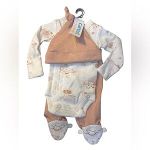 Carter's Onesie Farm Print Set Kimono Style NWT